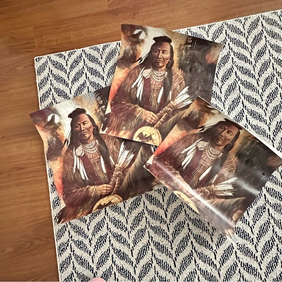 Vintage Large prints 3 Identical Native American Prints - Picture 3 of 16